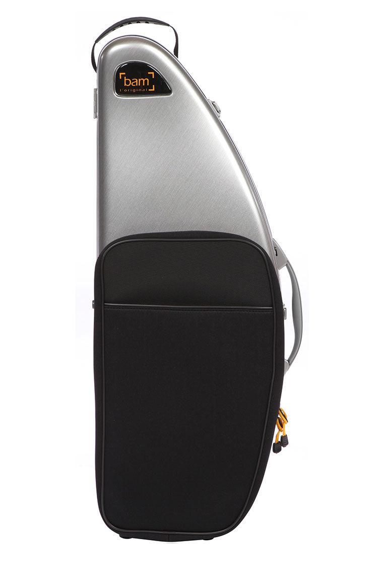 Tenorsaxophon-Etui Hightech La Defense + Tasche - Gebürstetes Aluminium