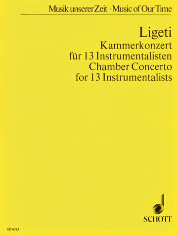 LIGETI GYORGY - KAMMERKONZERT - PARTITUR
