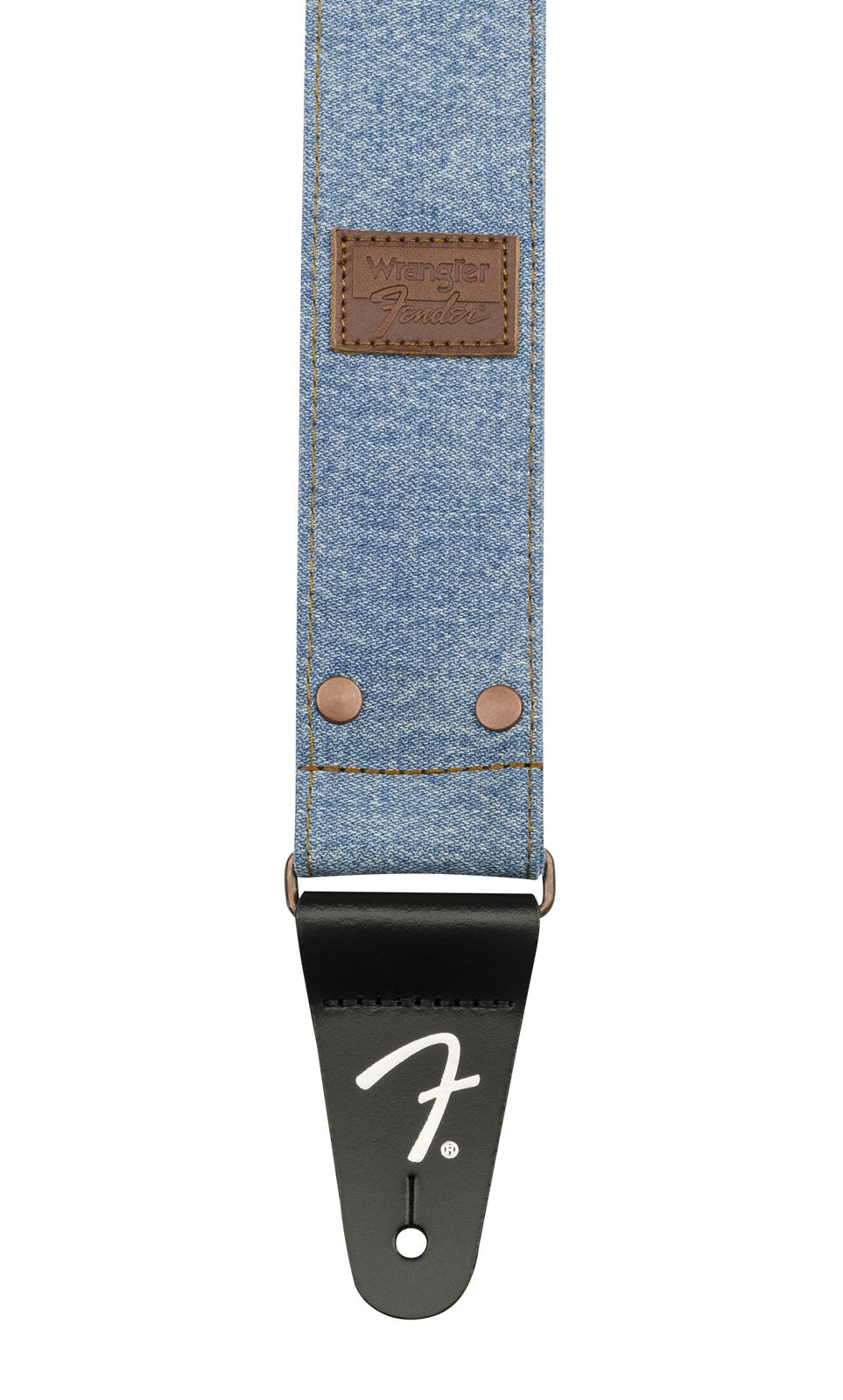 x Wrangler Gurt aus Denim mit Nieten Hellindigo