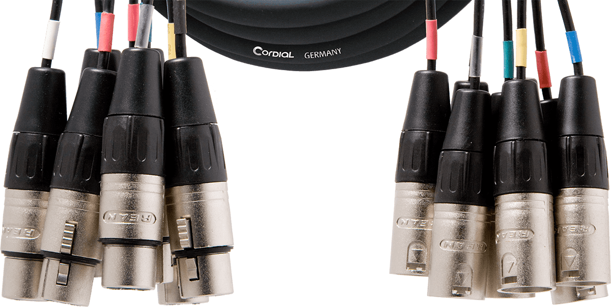 Mehrfachkabel 8 XLR Männlich/weiblich 3 M