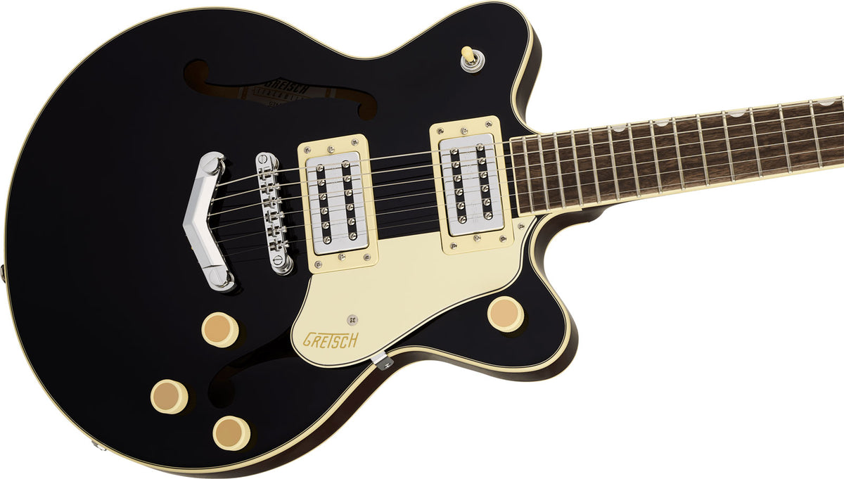 G2655 Streamliner Center Block Jr. Doppel-Cutaway mit V-Stoptail LRL Schwarz