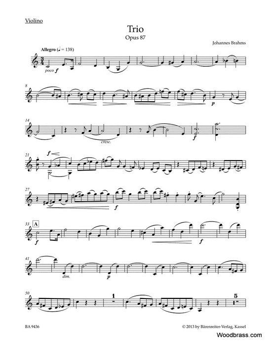 BRAHMS J. - TRIO OP.87