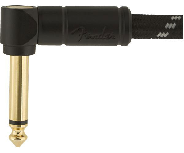 DELUXE INSTRUMENT CABLE STRAIGHT/ANGLE 10' BLACK TWEED