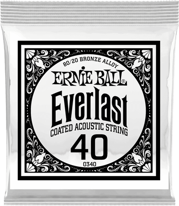 .040 EVERLAST COATED 80/20 BRONZE ACOUSTIC GUITAR STRINGS