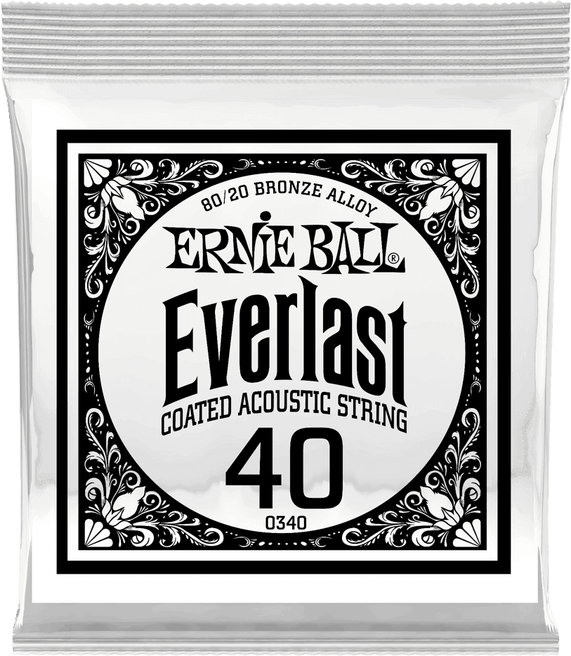 .040 EVERLAST COATED 80/20 BRONZE ACOUSTIC GUITAR STRINGS