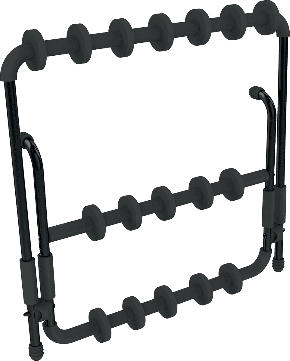 GS350BB 6-GUITAR STAND WITH ADJUSTABLE DIVIDERS BLACK