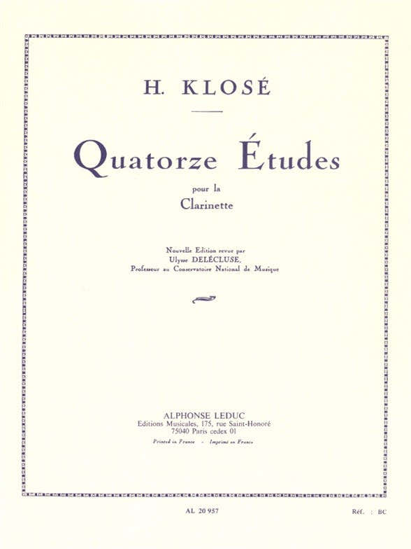 14 Etudes pour la clarinette