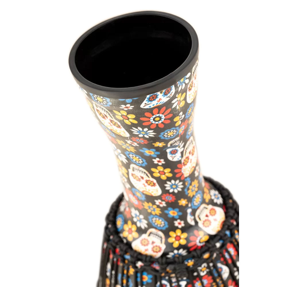 PERCUSSION 10" ROPE TUNED TRAVEL SERIES DJEMBE SYNTHETIC HEAD (PATENTED) DAY OF THE DEAD