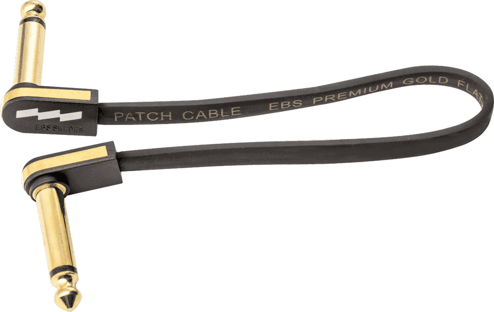EBS Gitarren-Patchkabel 18 CM Kompakt Gold