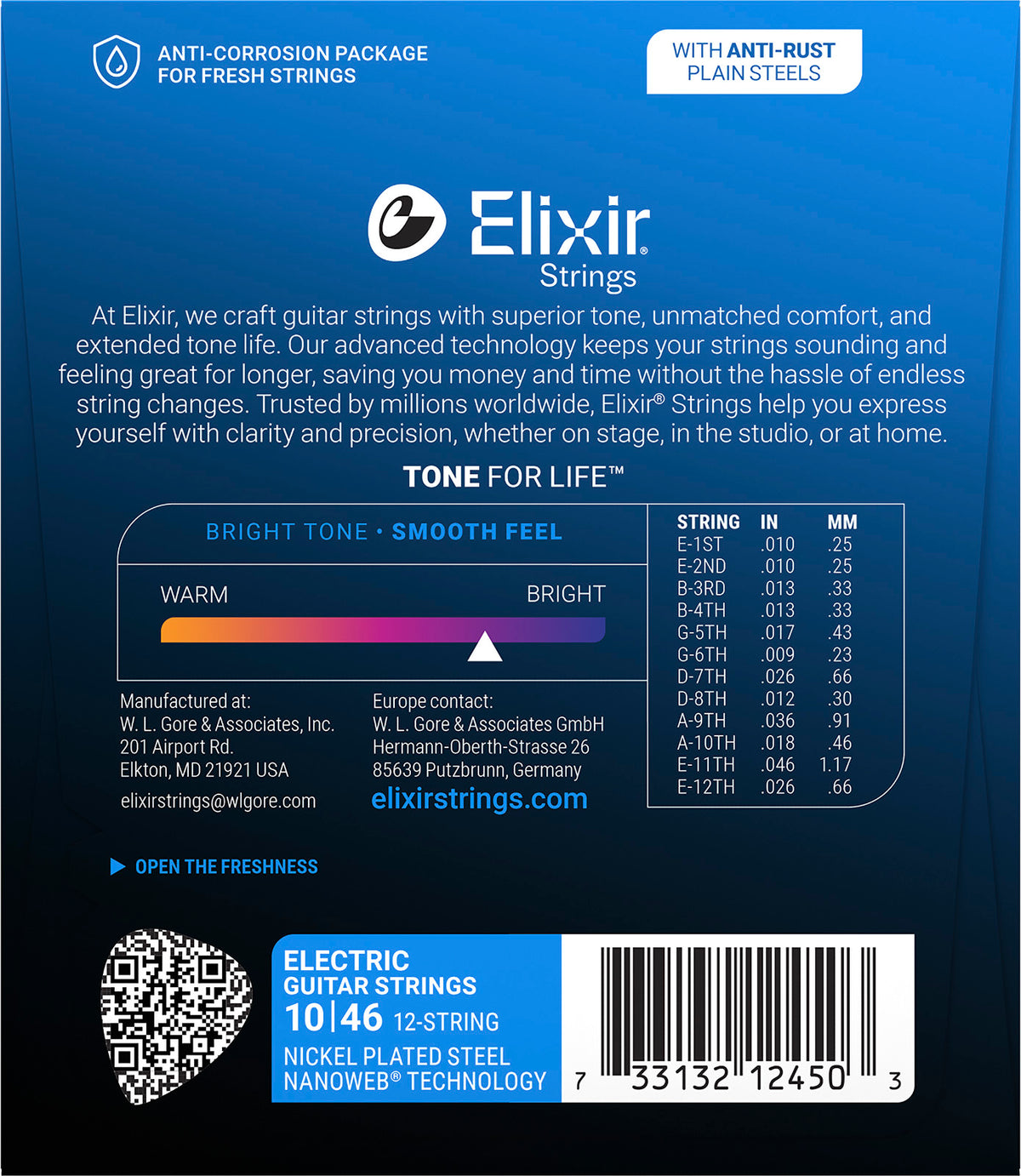 NANOWEB ELECTRIC STRINGS SET LIGHT /12C