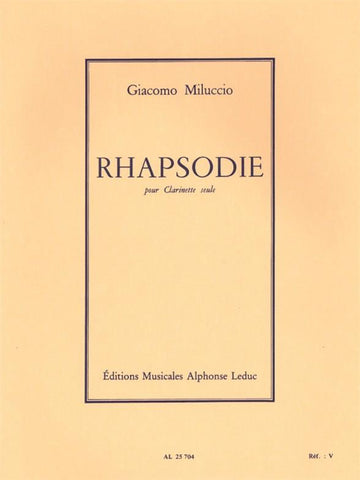 Miluccio Giacomo - Rhapsodie - Klarinette solo