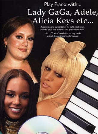 Play Piano With Lady Gaga Adele Alicia Keys + Cd - Piano