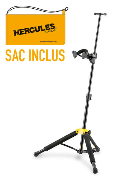 Hercules Stands TRAVLITE VIOLIN/VIOLA STAND (ALUMINUM) WITH BAG DS571BB