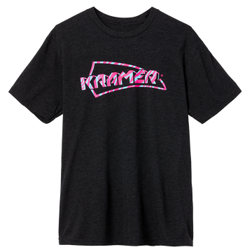 "XL" Kramer Tiger Stripe T-Shirt Schwarz meliert