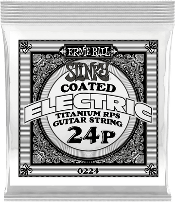 .024 SLINKY COATED TITANIUM REINFORCED PLAIN ELECTRIC GUITAR STRINGS