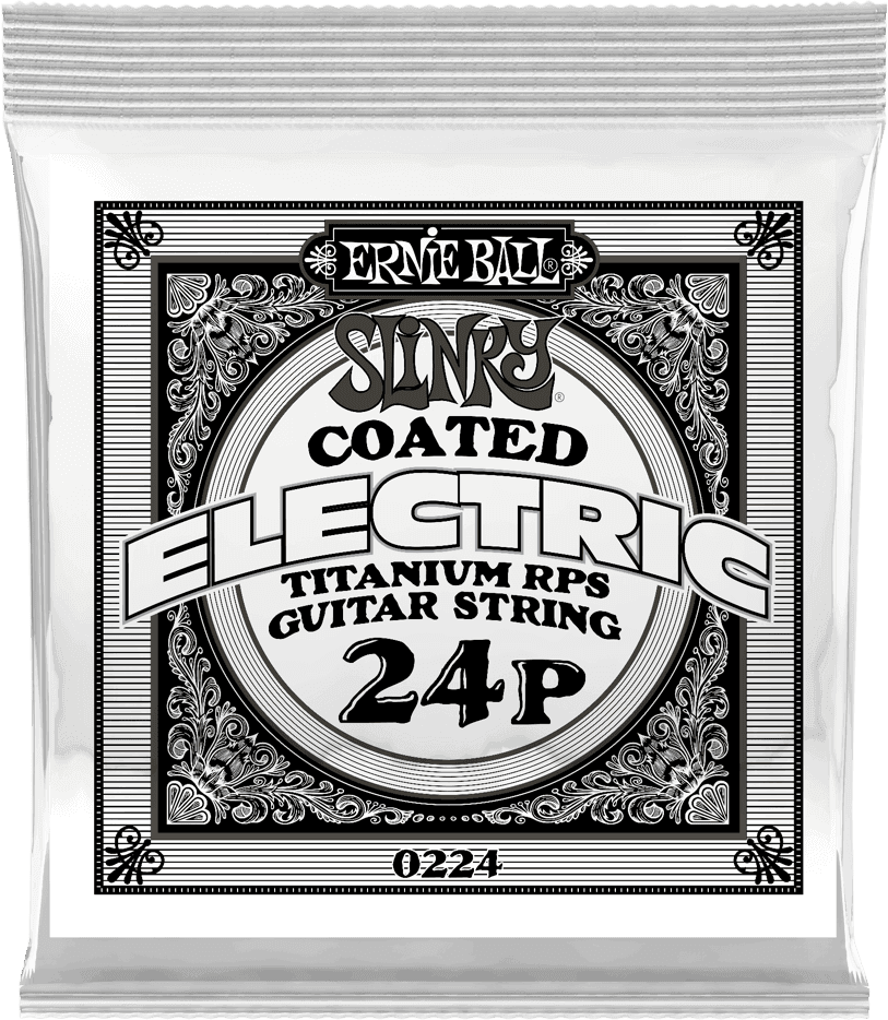 .024 SLINKY COATED TITANIUM REINFORCED PLAIN ELECTRIC GUITAR STRINGS
