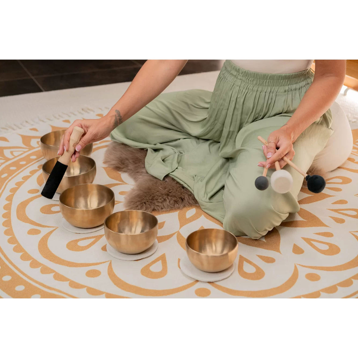 5-piece Yoga Nidra Singing Bowl Set