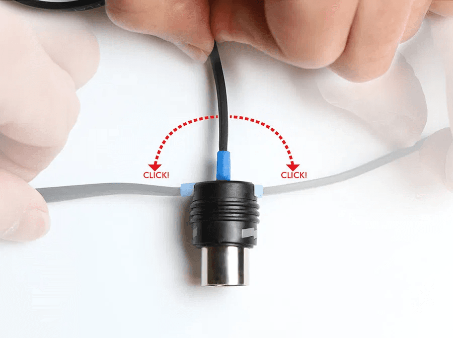 flaches MIDI-Kabel BlueDot mit flexiblem Kopf 180 cm