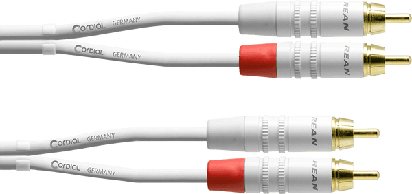 AUDIO CABLE DOUBLE RCA 3 M WHITE