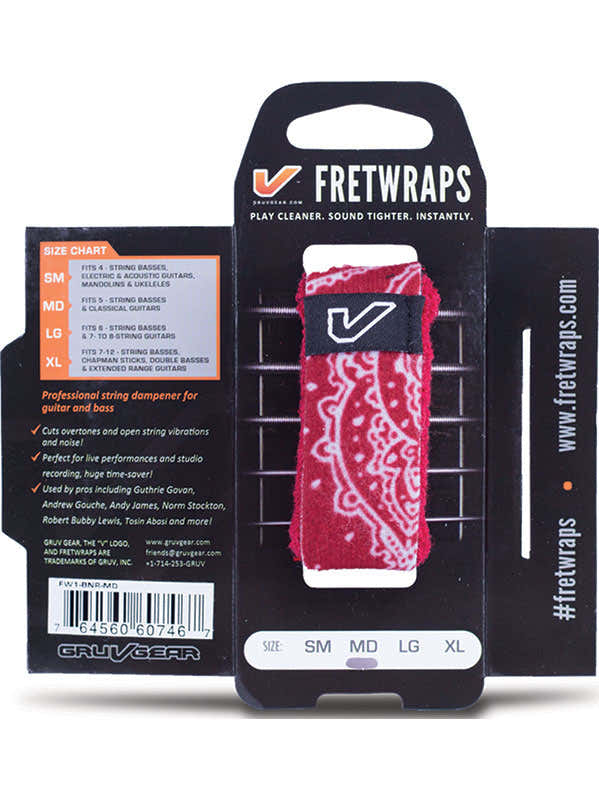 FretWraps Rote Bandana - Klein