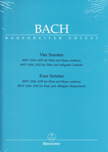 BACH J.S. - 4 SONATEN BWV 1034 1035 1030 1032 - FLÖTE BASSO CONTINUO