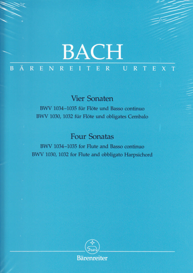 BACH J.S. - 4 SONATEN BWV 1034 1035 1030 1032 - FLÖTE BASSO CONTINUO
