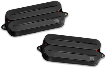Humbucker 7-saitig Black Jupiter Rails, Signatur von Wes Hauch, Satz, schwarz