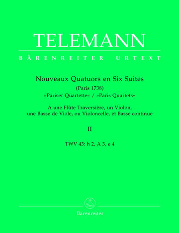 Telemann G.P. - Nouveaux Quatuors En 6 Suites Paris Quets Vol.2 - Flute Violon Viole De Gambe