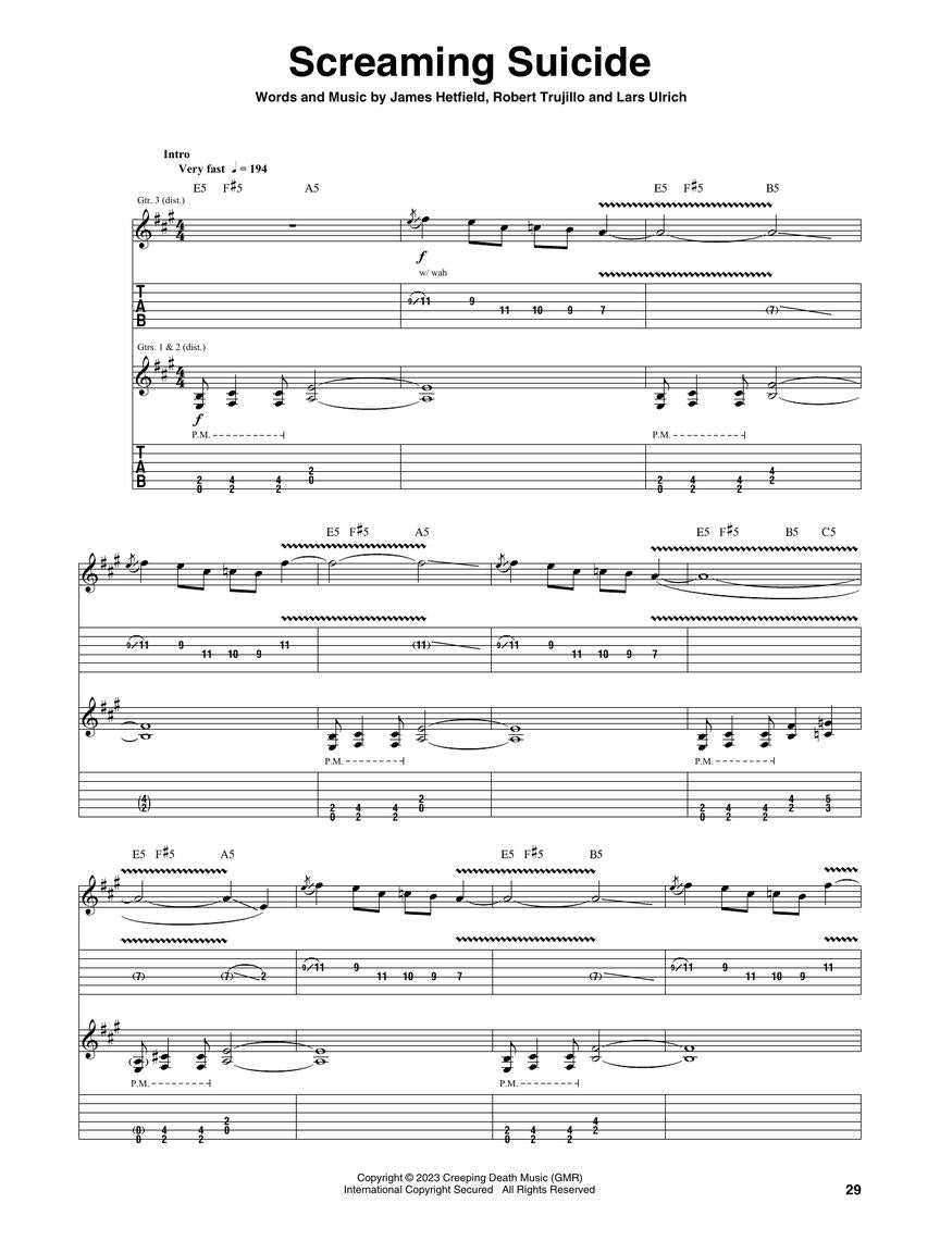Metallica - 72 Seasons - Guitar Tab
