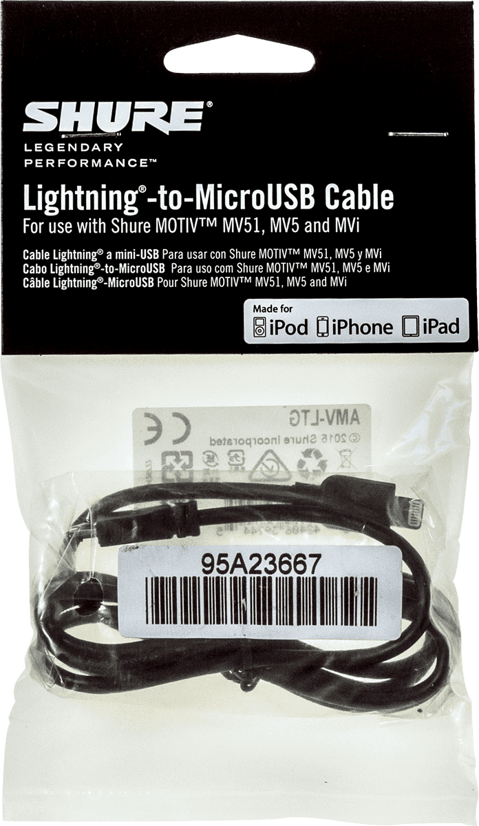 Shure Thunderbolt-Kabel
