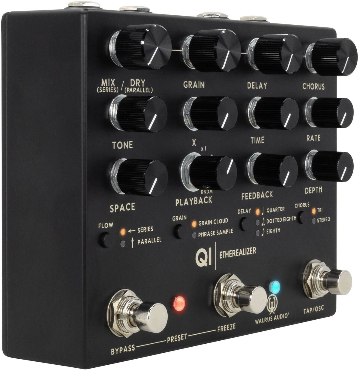 Qi Etherealizer Schwarz - Reverb Delay Chorus Granular-Effekt
