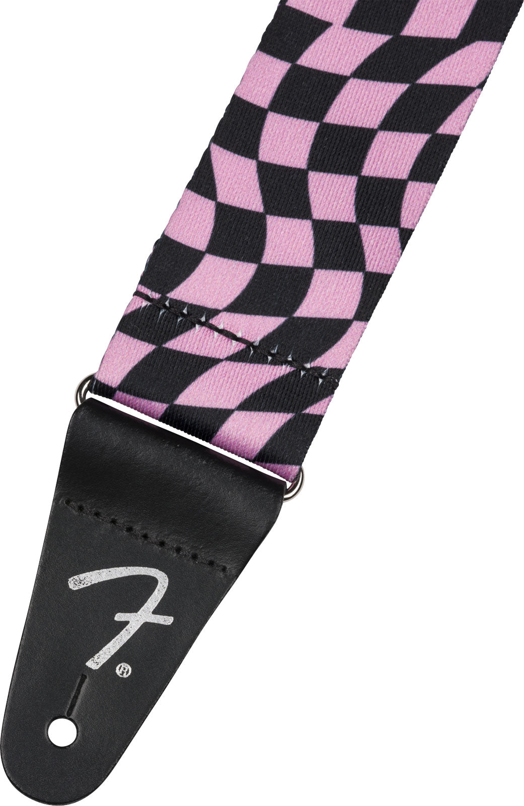 Wavy Checkerboard Polyester Strap Pink