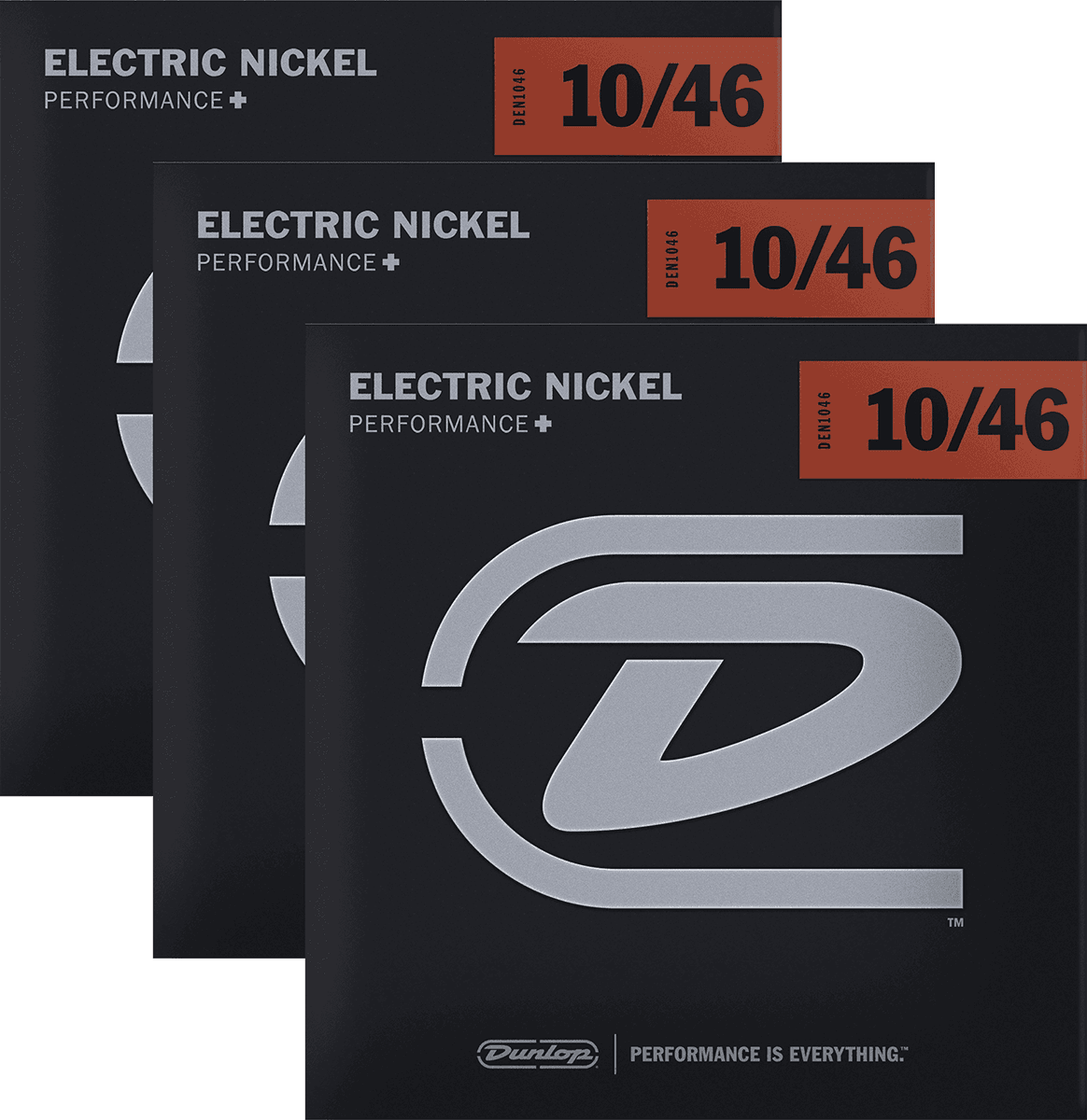NICKEL PLATED STEEL ELECTRIC STRINGS SETS PACK OF 3 ELECTRIC SETS MEDIUM 10-46