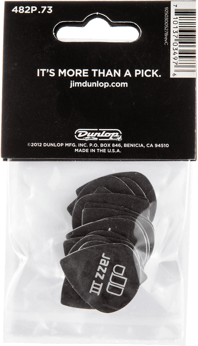 12 x 0,73mm Tortex Pitch Black Jazz III