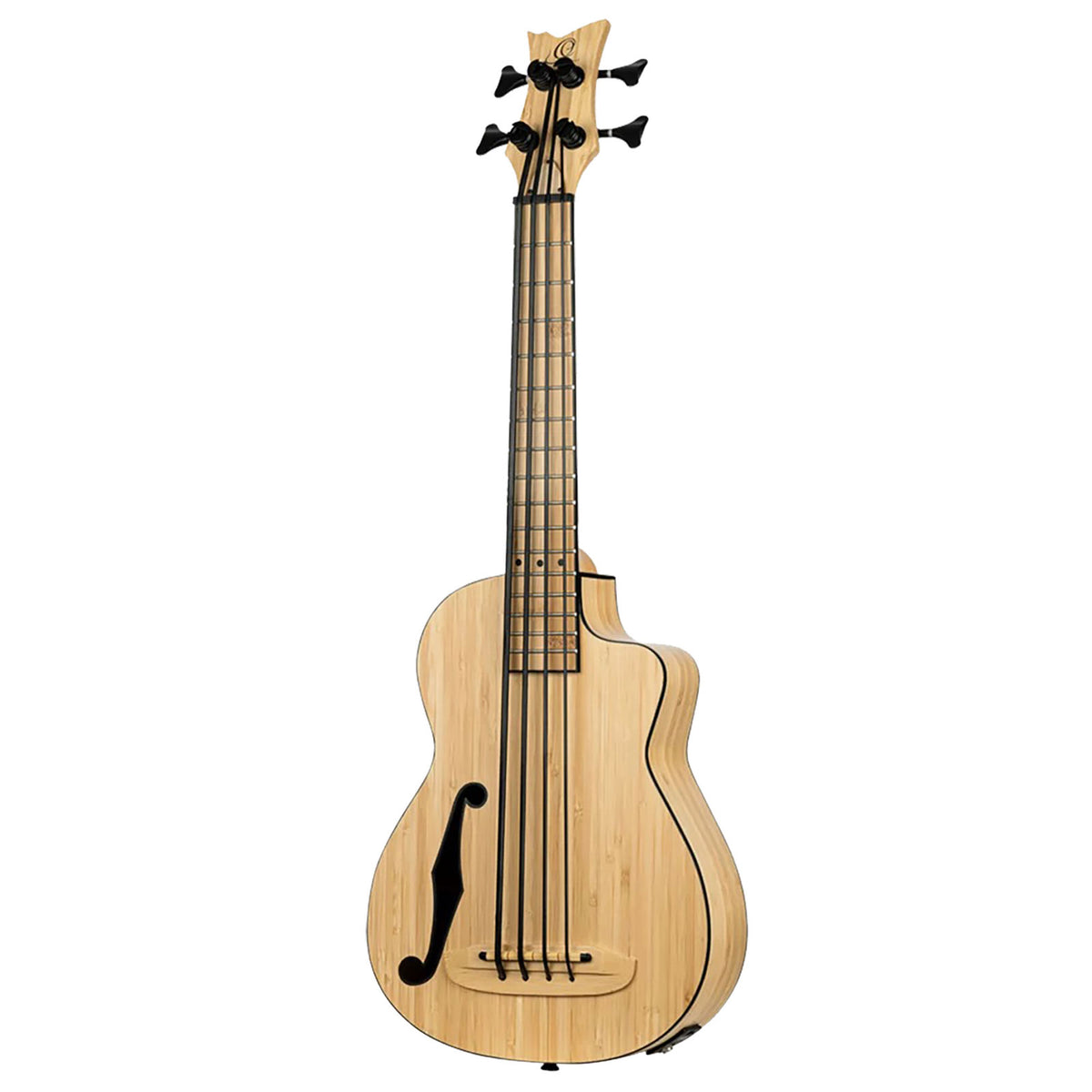 Bass-Ukulele aus massivem Bambus EQ