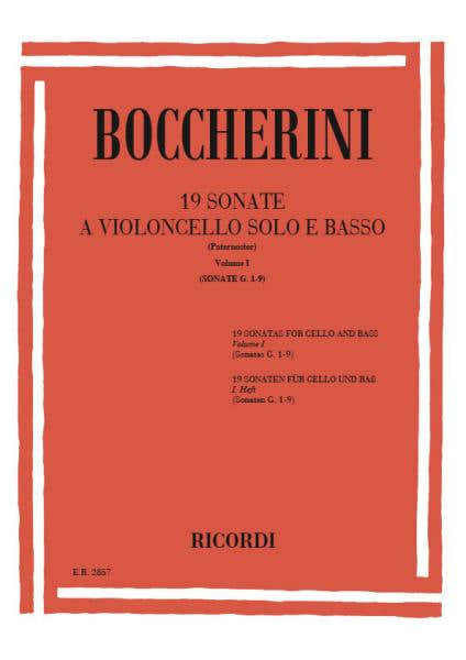 Boccherini L. - 19 Sonatas Vol. I G.1-9 - Violoncelle et Piano