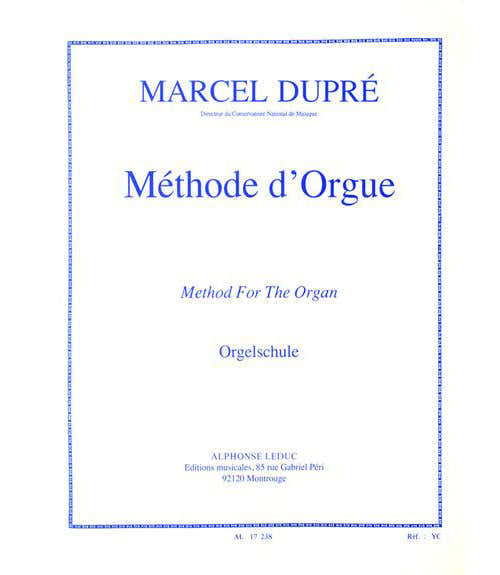 Dupre Marcel - Orgelmethode