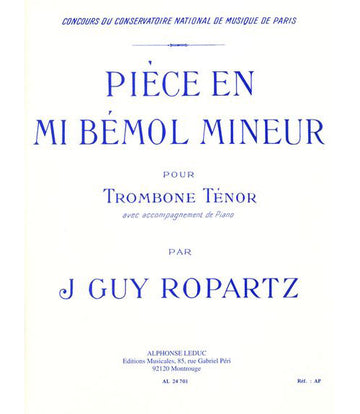 Ropartz J. G. - Piece En Mib Mineur - Trombone et Piano
