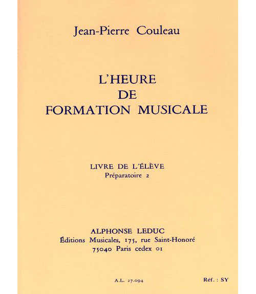 Couleau JEAN-pierre - L'heure De Formation Musicale P2 (eleve)