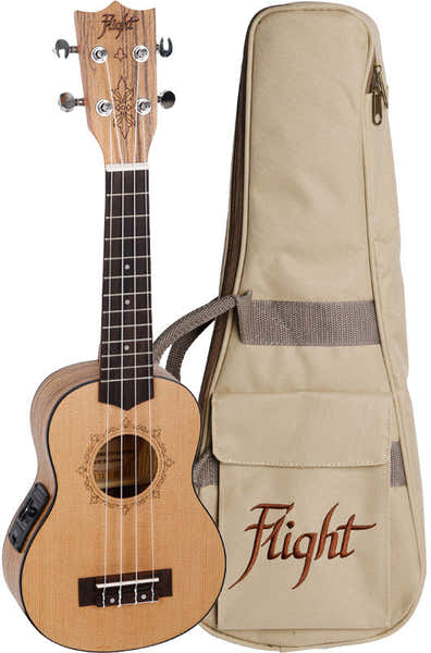 Flight DUS320CEQ Soprano Electro-Acoustic Ukulele -