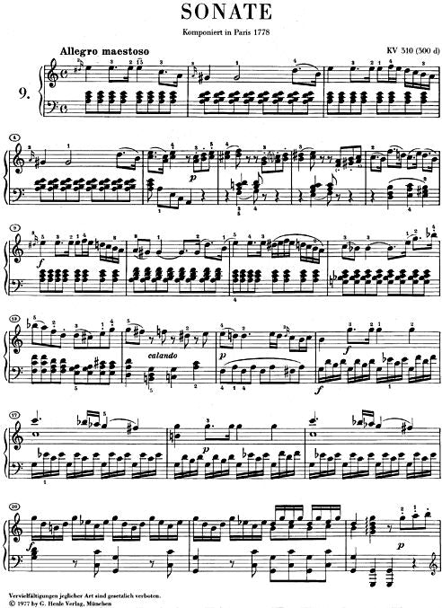 Mozart W.a. - Piano Sonata A Minor K. 310 (300D)