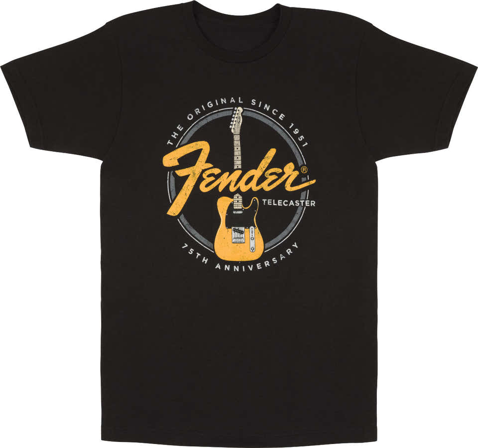 "S" T-Shirt 75th Telecaster Vintage Black