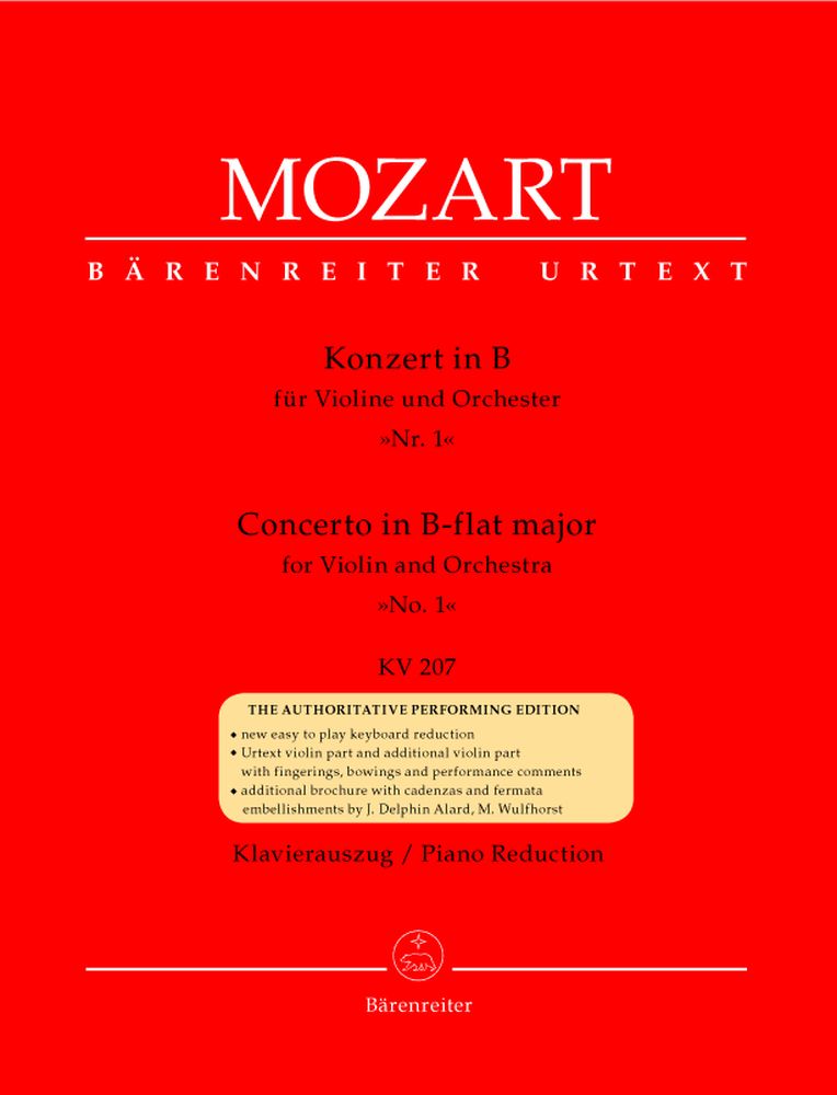 Moz W.A. - Konzert N°1 In B-Dur Kv 207 - Violine Klavier