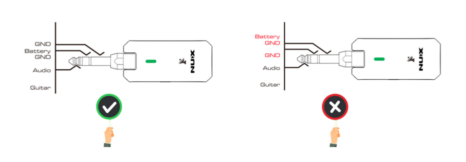 B5RC Drahtloses Gitarrensystem 2,4 GHz Automatische Synchronisierung