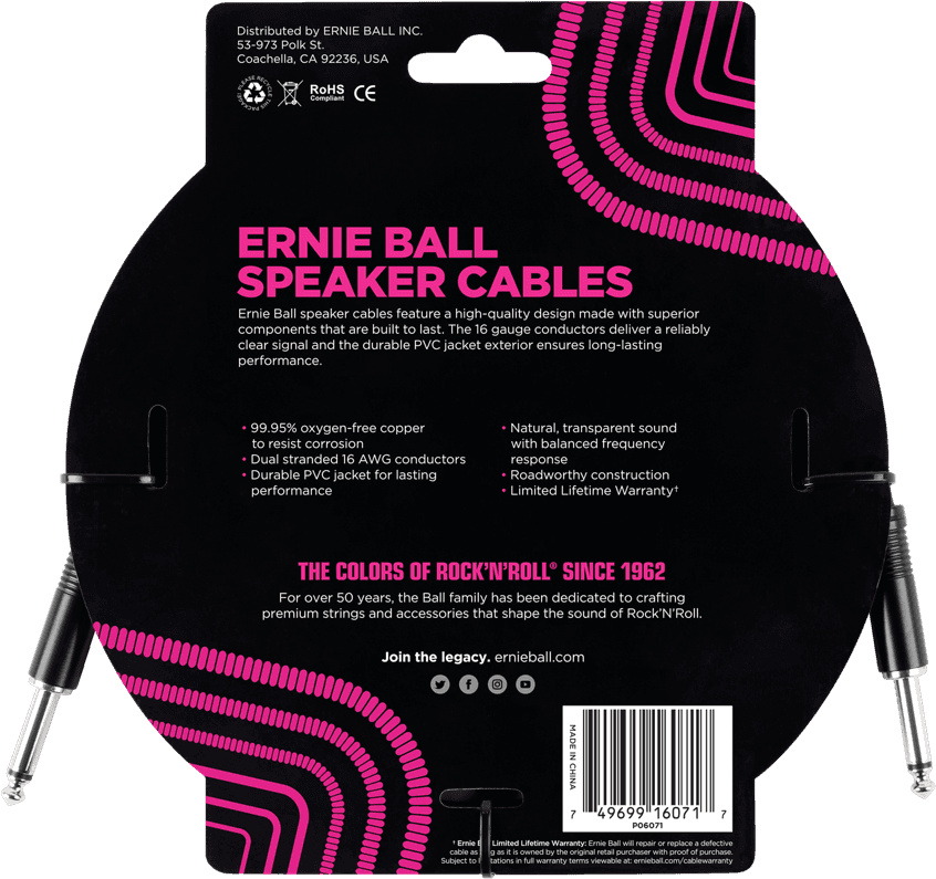 Speaker Classic Kabel 91cm Schwarz