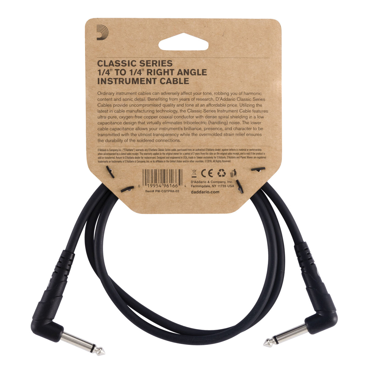 Classic Series Patchkabel RECHTWINKLIG 3 Feet