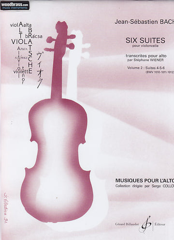 BACH J.S. - SIX SUITES POUR ALTO VOL.2 SUITES 4,5,6