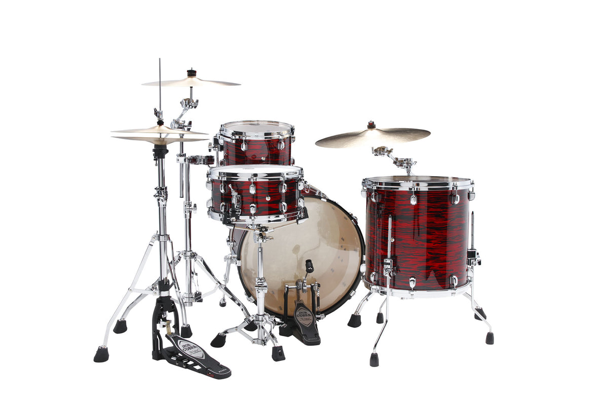 STARCLASSIC MAPLE ROCK 22 DRUM KIT CHROME SHELL HARDWARE RED OYSTER