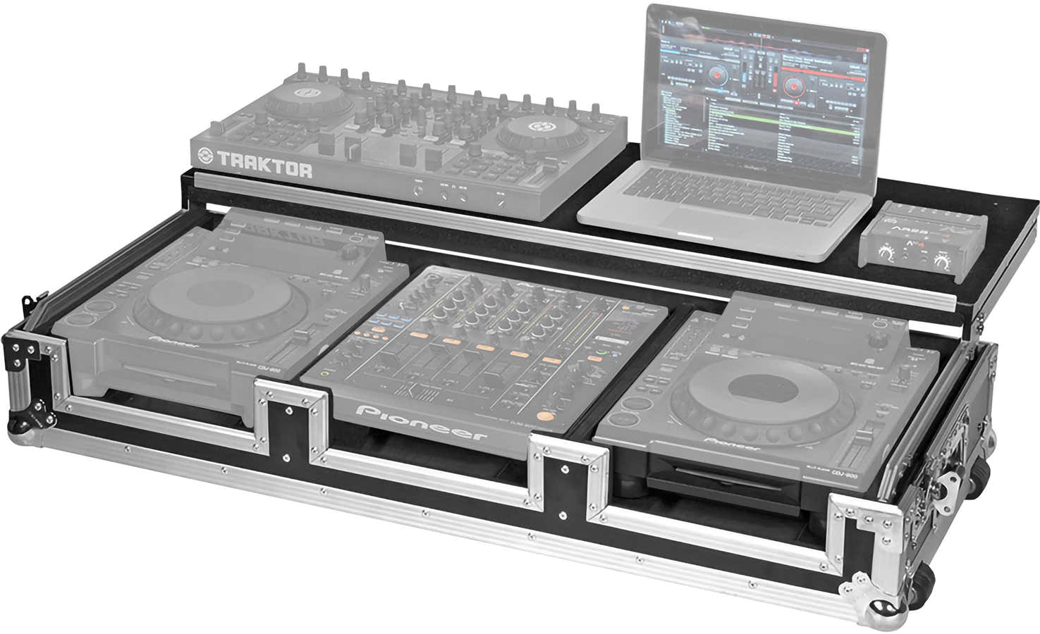 Flight DJ-Pult CDJ-2000NXS2 / DJM-900 LTS Silber