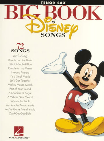 The Big Book Of Disney Songs Instrumental Folio Tenorsaxophon - Tenorsaxophon